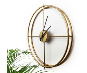 WALPLUS WC2137 - Gold Larry's Minimalist Iron Wall Clock - 50 cm / 19.7 in