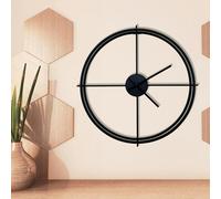 WALPLUS WC2138 - Black Larry's Minimalist Iron Wall Clock - 50 cm / 19.7 in