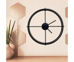 WALPLUS WC2138 - Black Larry's Minimalist Iron Wall Clock - 50 cm / 19.7 in