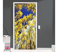 WALPLUS WD10026 Birch Sky Door Mural, Vinyl, Multi-Colour, 103 x 5.4 x 5.4 cm