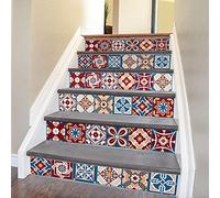 WALPLUS Wall Stickers Removable Self-Adhesive Mural Art Decals Vinyl Home Decoration DIY Living Bedroom Kitchen Décor Wallpaper Gift Westminster Tiles Wall Stickers 15 cm x 15 cm - 24 pcs