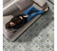WALPLUS WFS6008 - Vintage Blue Azulejo Tiles Floor Sticker 120cm x 60 cm