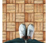 Walplus Floor Stickers Vintage Wooden Floor Self-Adhesive Kitchen, Bathroom, Home Floor