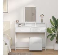 Walplus White Dressing Table With Drawers, 100X41X140 Cm