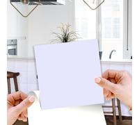 WALPLUS White Stickers Self Adhesive for Walls 15x15cm(6") Self Adhesive Wall Sticky Back Removable White Stick on Tiles Kitchen Bathroom Stickers Renovation 50 Pieces