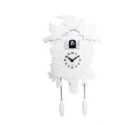 WALPLUS 20.2x37cm White Vintage Cuckoo Clock With Cuckoo Call Simple Fashionable antique style Pendulum Clock Home DIY Decoration Office Accessories Minimalist Design Bedroom Decor Stylish Living Room