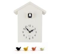 Walplus White Window Cuckoo Clock With Four Birds - Elegant And Classic Bird Clock For Wall Decor - 25Cm X 20Cm