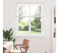 Walplus Window Blind With Curtains Manual White Aluminium