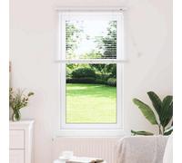 Walplus Window Blind With Curtains Manual White Aluminium