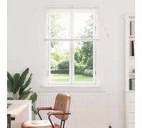 Walplus Window Blind With Curtains Manual White Aluminium