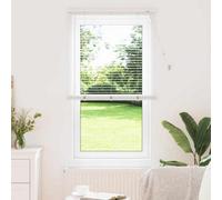 Walplus Window Blind With Curtains Manual White Aluminium