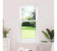 Walplus Window Blind With Curtains Manual White Aluminium