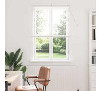 Walplus Window Blind With Curtains Manual White Aluminium