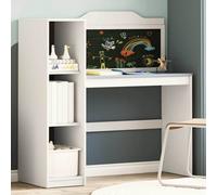 Walplus With Shelf With Storage White And Grey Engineered Wood