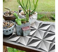 WALPLUS WM5114X4-3D Northern Star Pattern, Vinyl, Multi-Colour, 7.6 x 63.5 x 3 cm