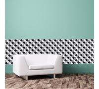 WALPLUS WM5116x8-3D Diamond Pattern Wall Mural 8 pcs, Vinyl, Multi-Colour, 63.5 x 63.5 x 3 cm