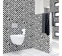 WALPLUS WT1030 - Marble Mosaic Tiles Wall Stickers - 10 cm x 10 cm - 24 pcs.