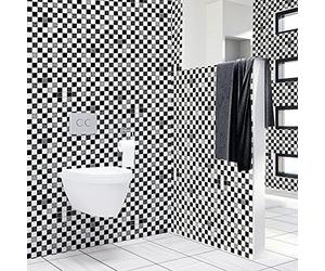 WALPLUS WT1030 - Marble Mosaic Tiles Wall Stickers - 10 cm x 10 cm - 24 pcs.