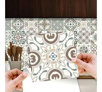 WALPLUS WT1598 - Vintage Victorian Wall Tile Stickers - 15 cm x 15 cm - 24 pcs