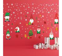 Walplus Xmas Gnomes With Delicate Snowflakes Wall Stickers Living Room Diy Home Decorations