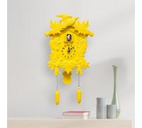Walplus Yellow Vintage Cuckoo Wall Clock - Swinging Pendulum, And Classic Design Wall Clock For Bedroom, Livingroom And Kitchen