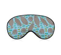 Walrus Animal Ocean Pattern Eye Sleep Mask,Super Soft Eye Masks with Adjustable Strap,Ultimate Sleeping Aid,Blindfold,Relax & Relieve Your Fatigue,Puffy Eyes