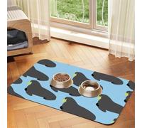 Walrus Animal Pattern,Waterproof Pet Feeding Mat,PU Leather Placemats for Cat Dog Water Bowl,Food Mats,30x45cm