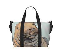 Walrus Art Print Travel Duffel Bag, Lightweight Water-Resistant Weekender Spacious Gym & Travel Bag for Men, Women & Teens
