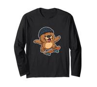 Walrus Beanie Skate Retro Long Sleeve T-Shirt