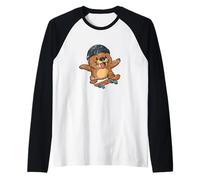 Walrus Beanie Skate Retro Raglan Baseball Tee
