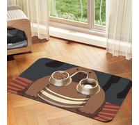 Walrus Dog Food Mat, Absorbent Pet Feeding Mat for Food and Water Bowls Non-Slip Placement Pad for Floors Waterproof Quick Dry Water Dispenser Mat for Dogs Puppy Cats 16x24 Inch