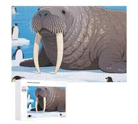 Walrus on Arctic Ice Jigsaw Puzzle 1000 PCS Challenging Fun Puzzles Wooden Jigsaw Puzzles for Adults Families