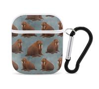 Walrus Pattern Novelty Earphone Case Cover Compatible for AirPods 1&2 Headphone Earbuds Cases