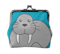 Walrus Printing Minimalist Travel Wallet, Small Storage Pouch for Hiking Trips and Outdoor Excursions