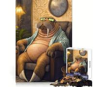 Walrus Relaxing Time Jigsaw Puzzles for Adults 1000 Pieces Logical Skill Restful Activity Precise Join Holiday Present (38x26cm)