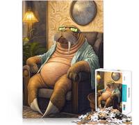 Walrus Relaxing TimePuzzles for teenagers 1000 Piece Stress Reliever Staycation Kill time Artists Collection, Fine Art 38x26cm