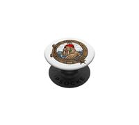 Walrus Sailor Retro Traditional Tattoo Ocean Porthole PopSockets Adhesive PopGrip