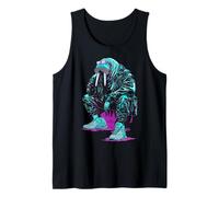 Walrus Sunglasses Retro 80s Cool Animal Lover Wildlife Tank Top