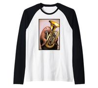 Walrus Tuba Player Raglan Baseball Tee