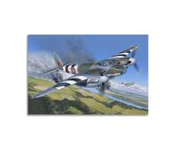WALS WW2 Vintage Fighter Bomber Poster De Havilland Mosquito Mk. IV Decorative Canvas Family Bedroom Artwork Picture Painting 16x24inch(40x60cm)