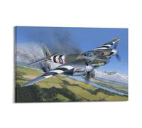WALS WW2 Vintage Fighter Bomber Poster De Havilland Mosquito Mk. IV Decorative Canvas Family Bedroom Artwork Picture Painting 08x12inch(20x30cm)