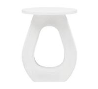 Walsa Whitewash Mango Wood Accent Table D40Cm X H52Cm