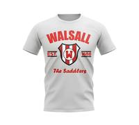 Walsall Men's Personalised Established Football T-Shirt in White | Size: Small Walsall White S