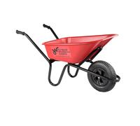 Walsall Wheelbarrow Heavy Duty HDPE Wheelbarrow with Pneumatic Wheel 120ltr Red