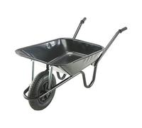Walsall Wheelbarrow Metal, Galvanised - Crogvp - Ideal For Construction And Gardening