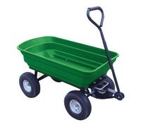 Walsall Wheelbarrows St302 Heavy Duty Garden Dump Truck, Puncture-Proof Tyres, 300Kg Capacity, Green