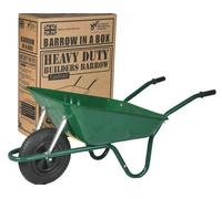 Walsall Wheelbarrows Walsall Easiload Wheelbarrow In A Box Green Pneumatic Wheel 85Ltr