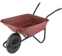 Walsall Wheelbarrows Walsall Shire Wheelbarrow In A Box Burgundy Pneumatic Wheel 90Ltr