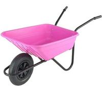 Walsall Wheelbarrows Walsall Shire Wheelbarrow In A Box Pink Pneumatic Wheel 90Ltr