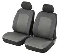 WALSER 11791 Zipp IT car seat covers, car slipcovers Manhay 2 front seat covers 2 - part slipcovers, seat covers in black/grey with zipper system